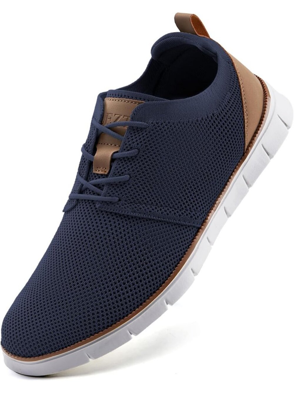 Men's Navy Blue Mesh Breathable Lace Up Lightweight Walking Oxfords Sneaker